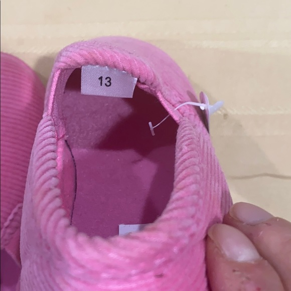 New Foamthreads corduroy pink slippers girl Sz 13 - Picture 5 of 11